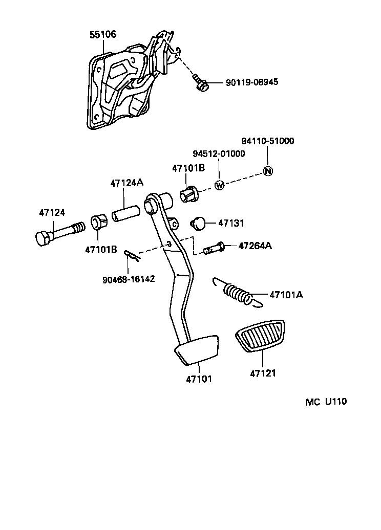  CROWN |  BRAKE PEDAL BRACKET