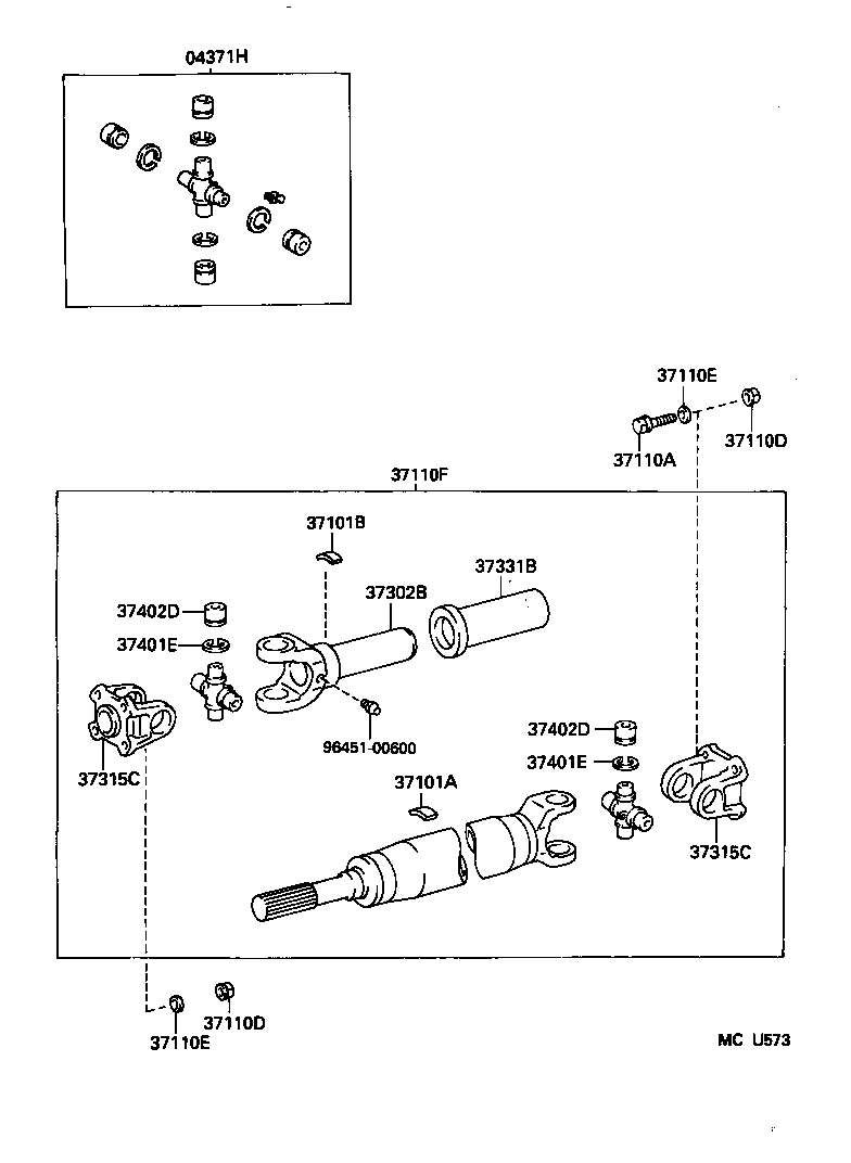  MEGA CRUISER |  PROPELLER SHAFT UNIVERSAL JOINT