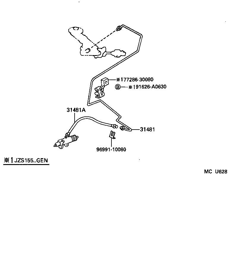  CROWN |  CLUTCH PEDAL FLEXIBLE HOSE