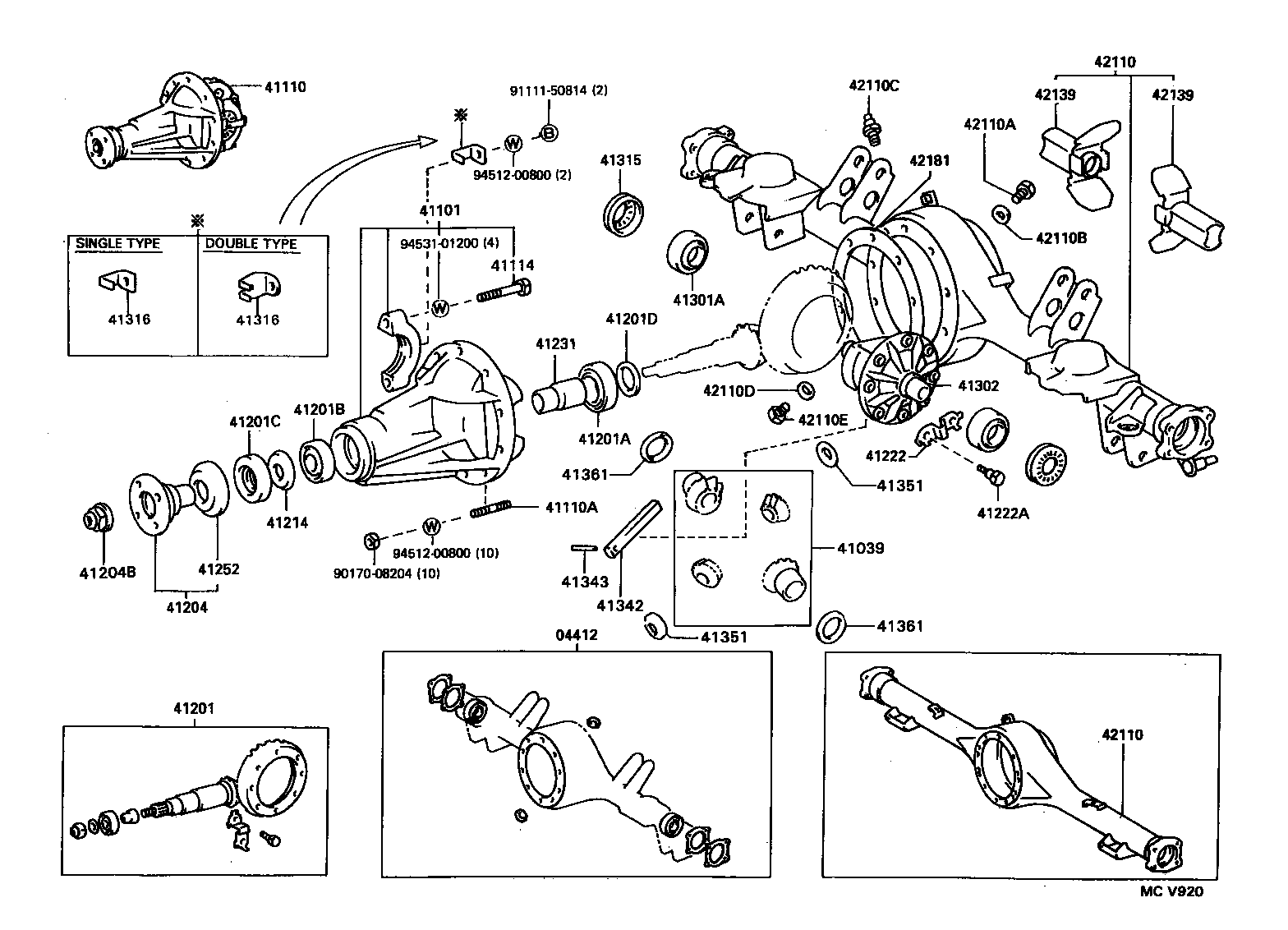  LITEACE VAN WAGON |  REAR AXLE HOUSING DIFFERENTIAL