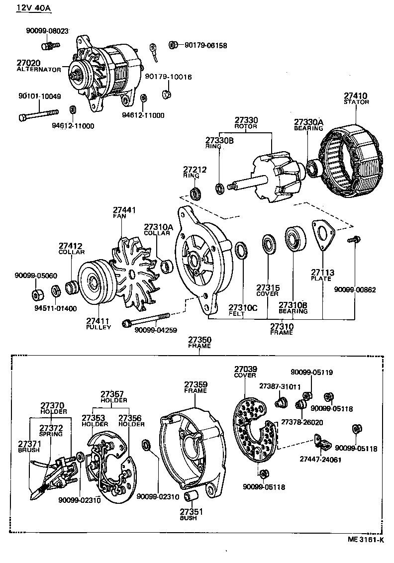  TOYOTA1000 |  ALTERNATOR