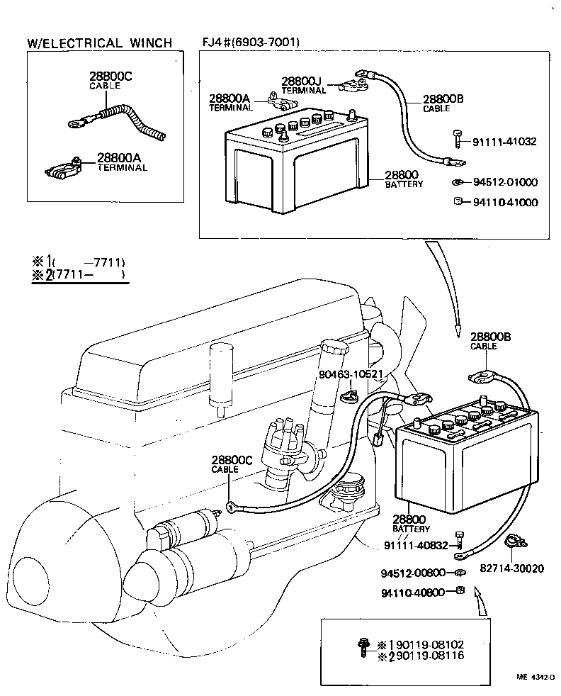  LAND CRUISER 40 |  BATTERY BATTERY CABLE