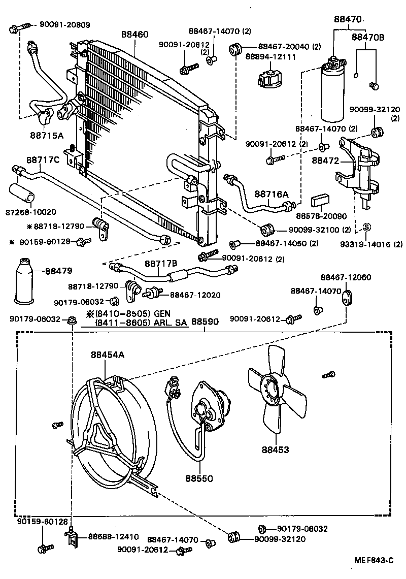  COROLLA SED LB |  HEATING AIR CONDITIONING COOLER PIPING