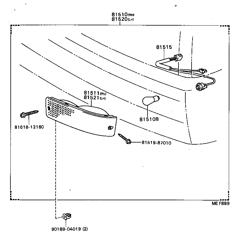  MODEL F |  FRONT TURN SIGNAL LAMP