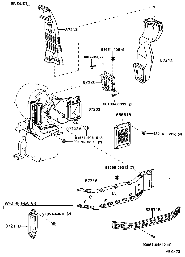  MODEL F |  HEATING AIR CONDITIONING CONTROL AIR DUCT