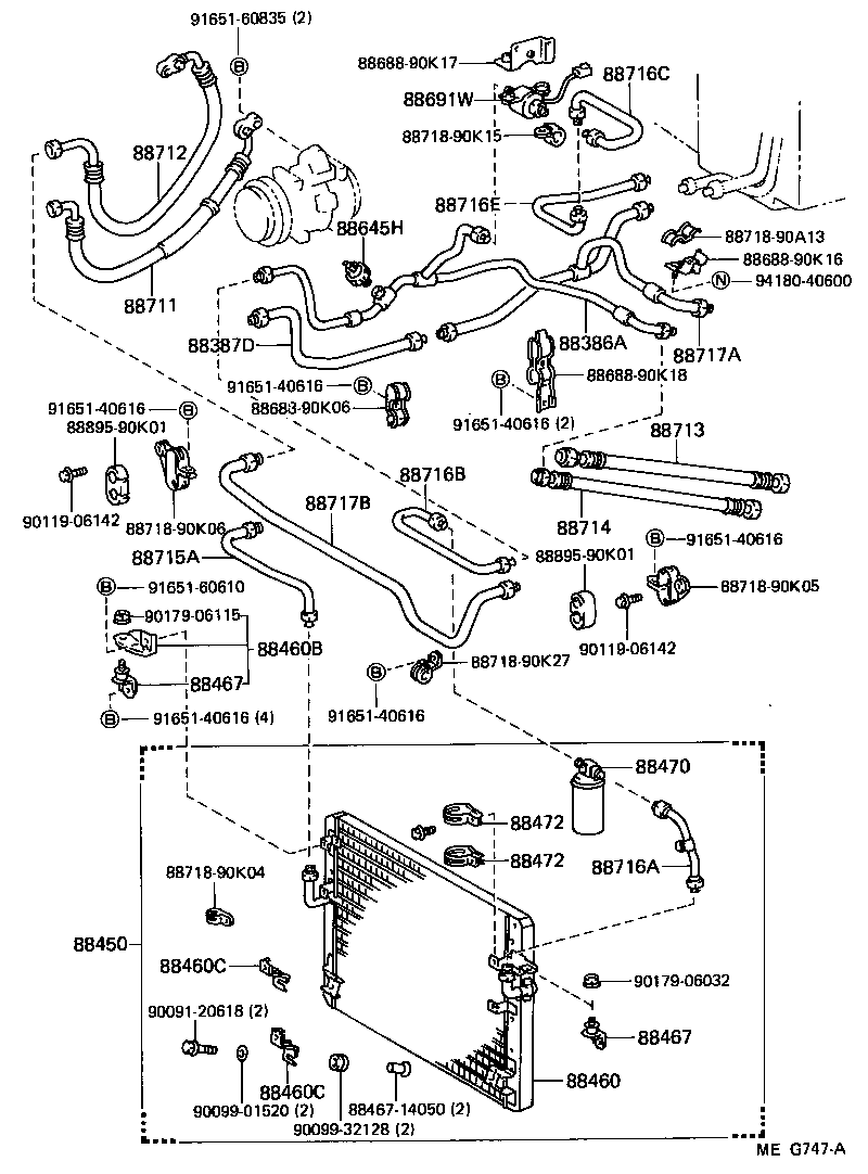  LAND CRUISER 70 |  HEATING AIR CONDITIONING COOLER PIPING