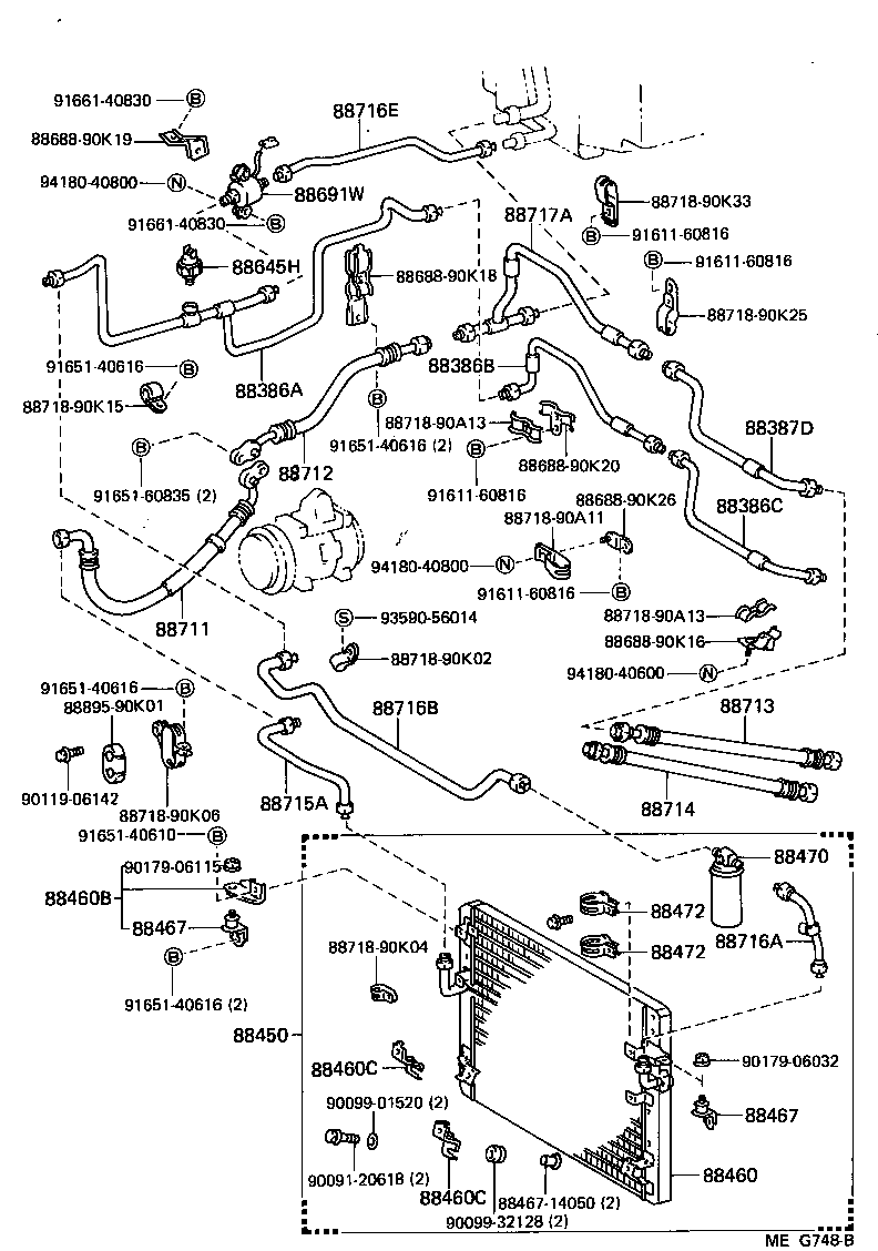  LAND CRUISER 70 |  HEATING AIR CONDITIONING COOLER PIPING