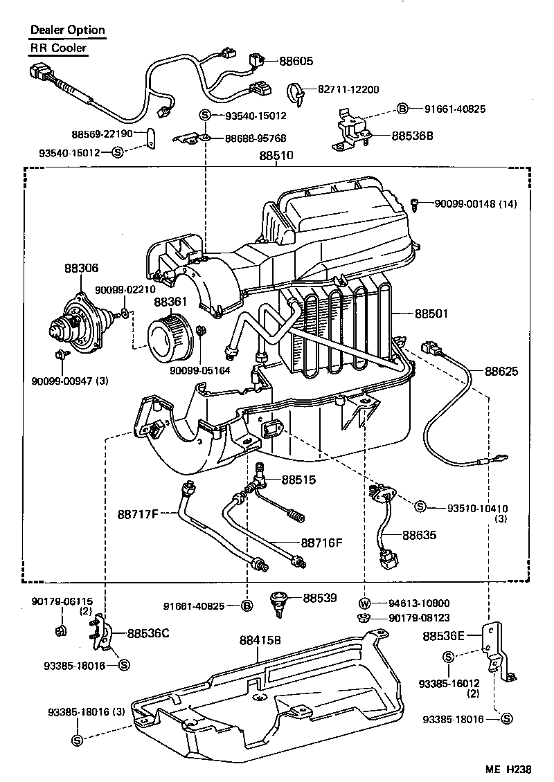  LITEACE |  HEATING AIR CONDITIONING COOLER UNIT