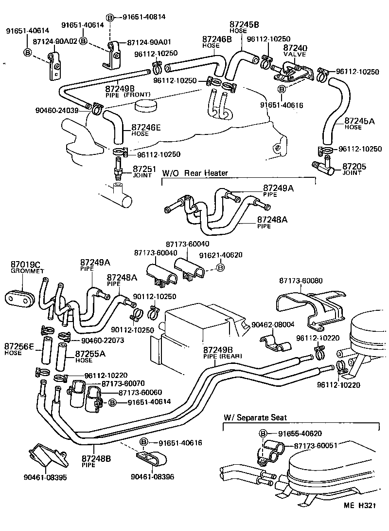  LAND CRUISER 40 |  HEATING AIR CONDITIONING WATER PIPING