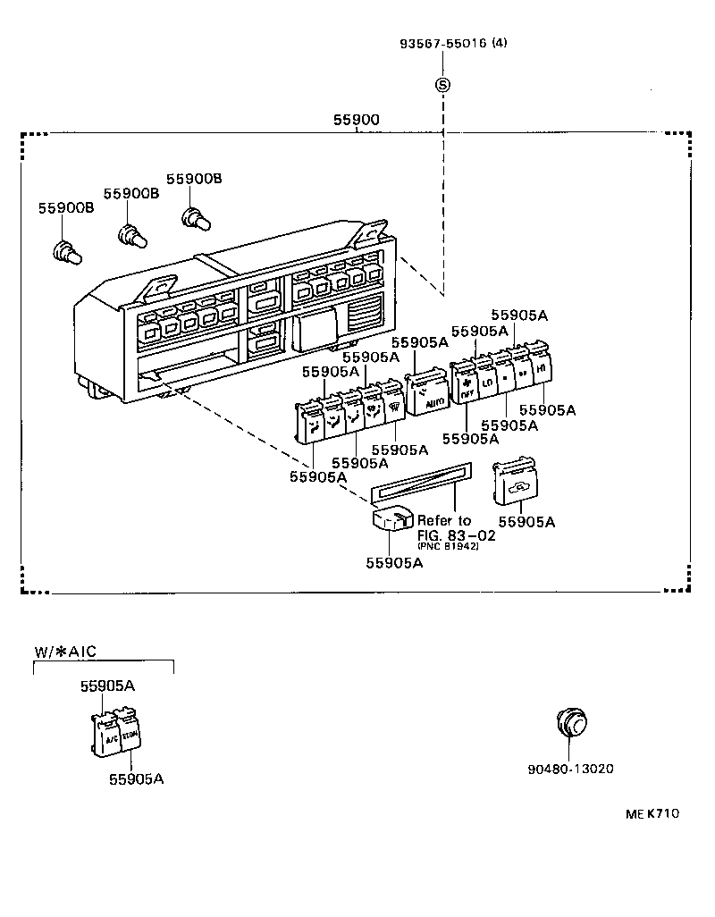  CAMRY |  HEATING AIR CONDITIONING CONTROL AIR DUCT