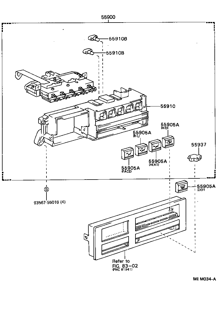  CRESSIDA WAGON |  HEATING AIR CONDITIONING CONTROL AIR DUCT