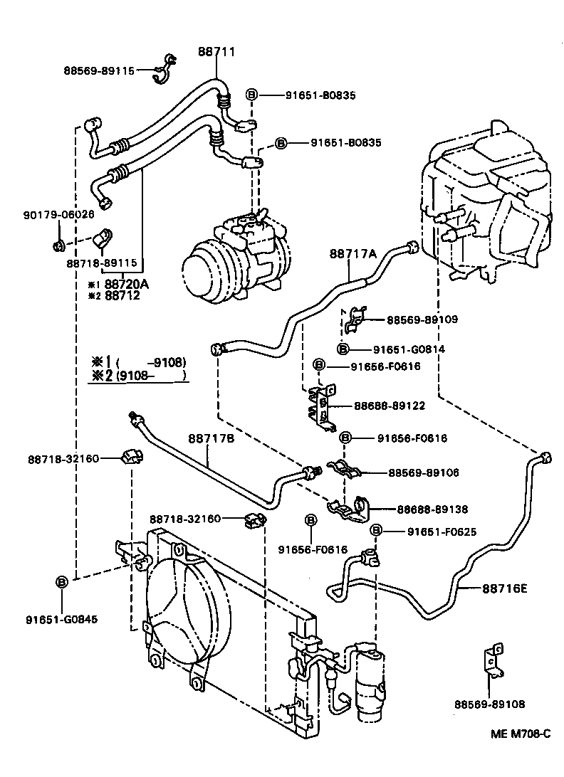  HILUX 4RUNNER 4WD |  HEATING AIR CONDITIONING COOLER PIPING