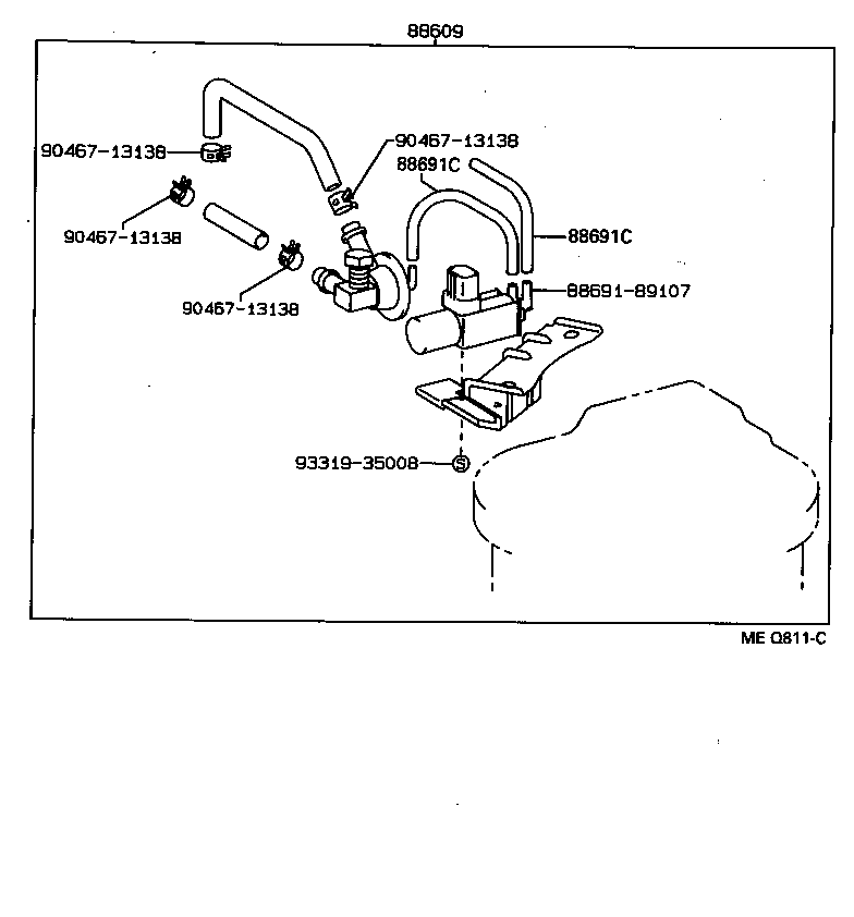  HILUX 2WD |  HEATING AIR CONDITIONING VACUUM PIPING