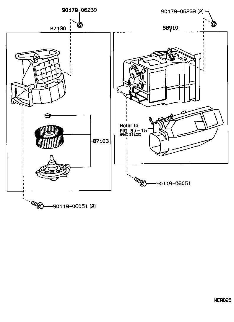  TERCEL |  HEATING AIR CONDITIONING HEATER UNIT BLOWER