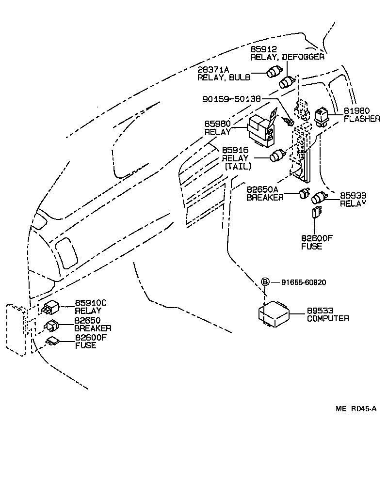  COROLLA WAGON |  SWITCH RELAY COMPUTER