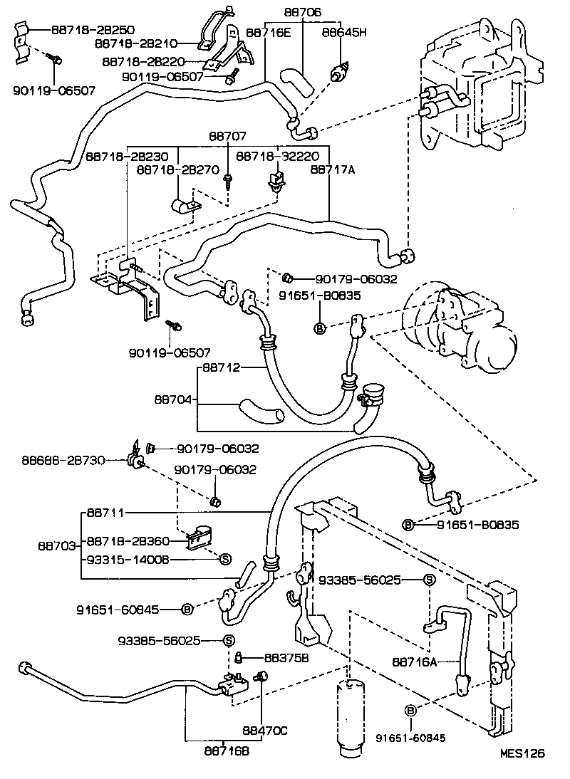  CELICA |  HEATING AIR CONDITIONING COOLER PIPING