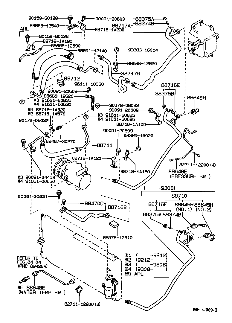  COROLLA WAGON |  HEATING AIR CONDITIONING COOLER PIPING