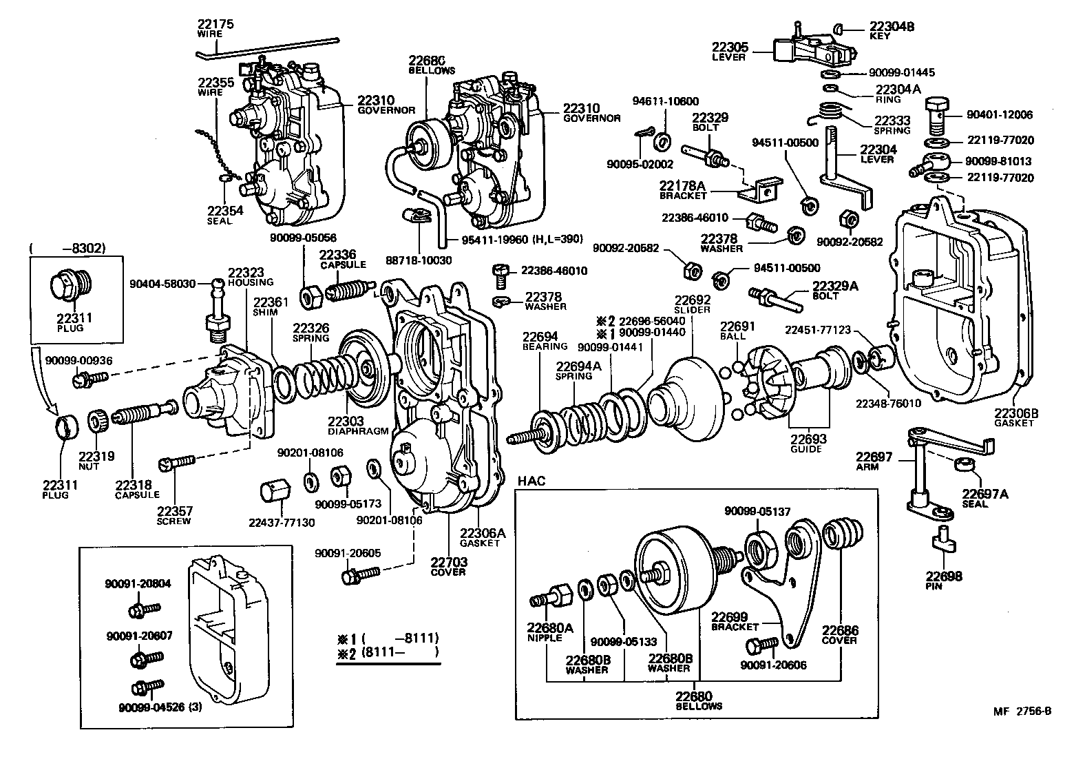  LAND CRUISER 40 |  PNEUMATIC GOVERNOR