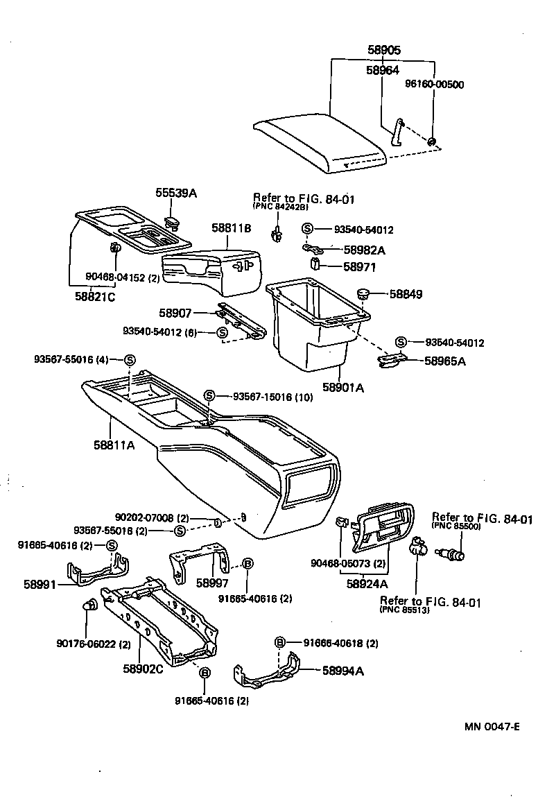  CROWN |  CONSOLE BOX BRACKET