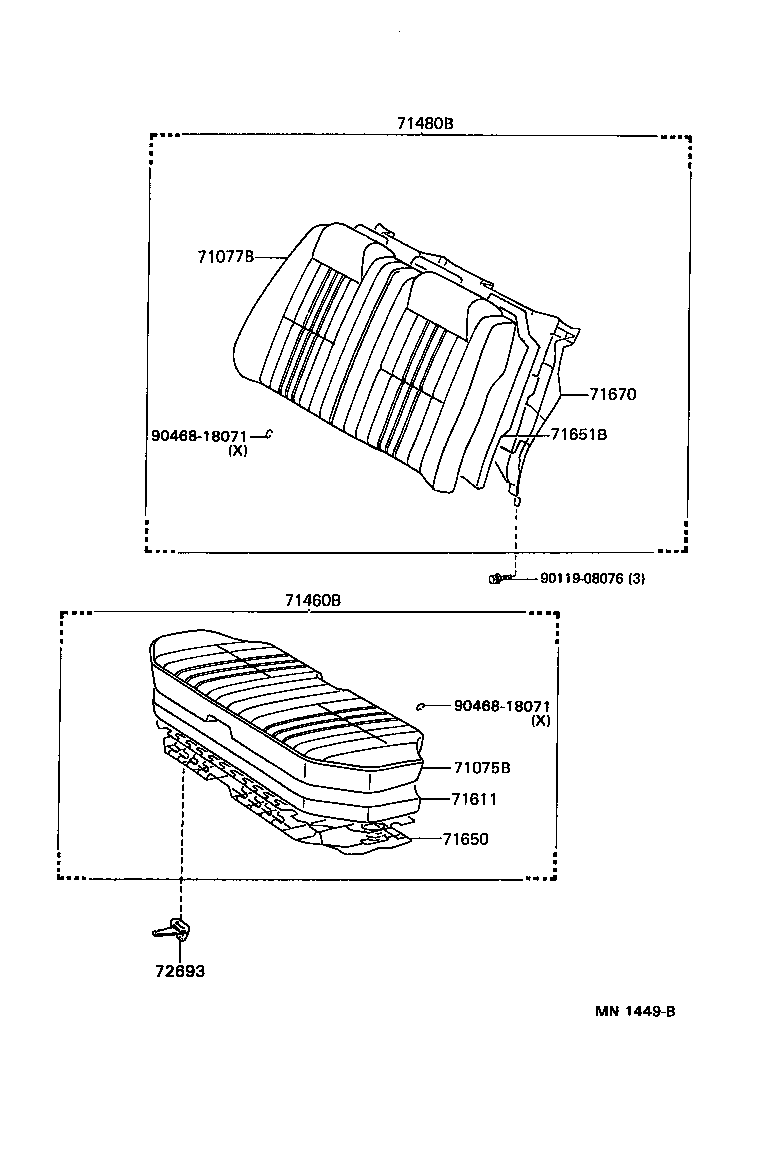  CROWN |  REAR SEAT SEAT TRACK