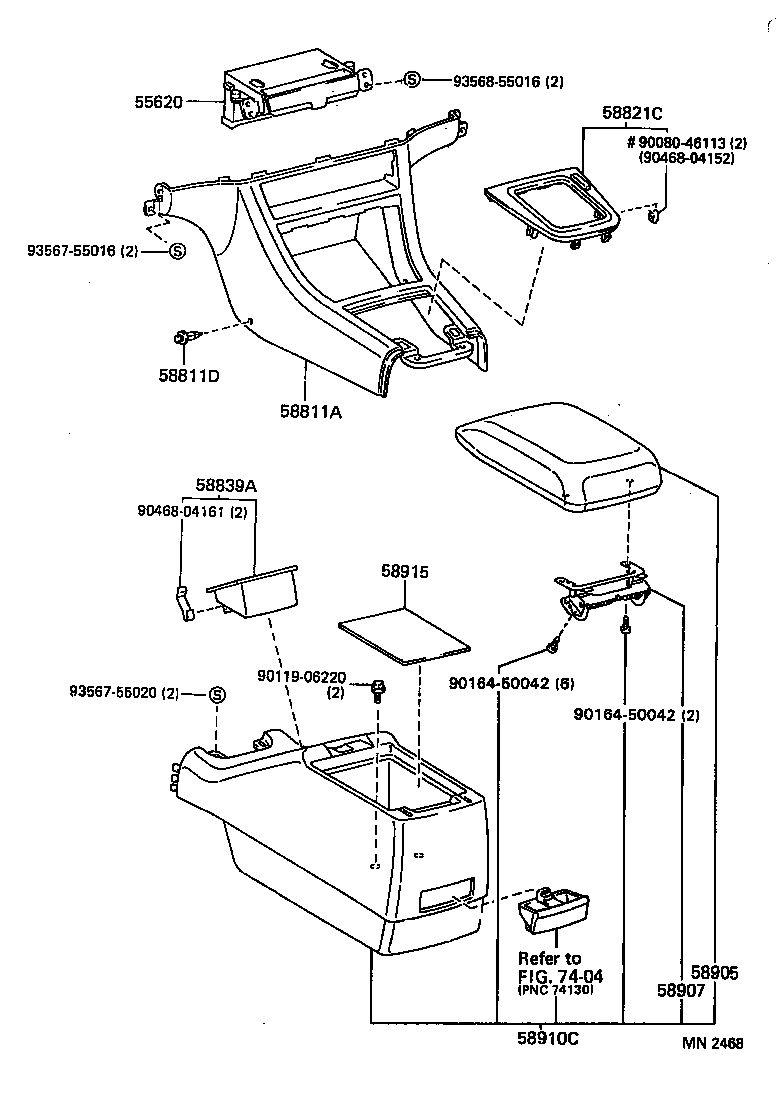  CAMRY NAP SED WG |  CONSOLE BOX BRACKET