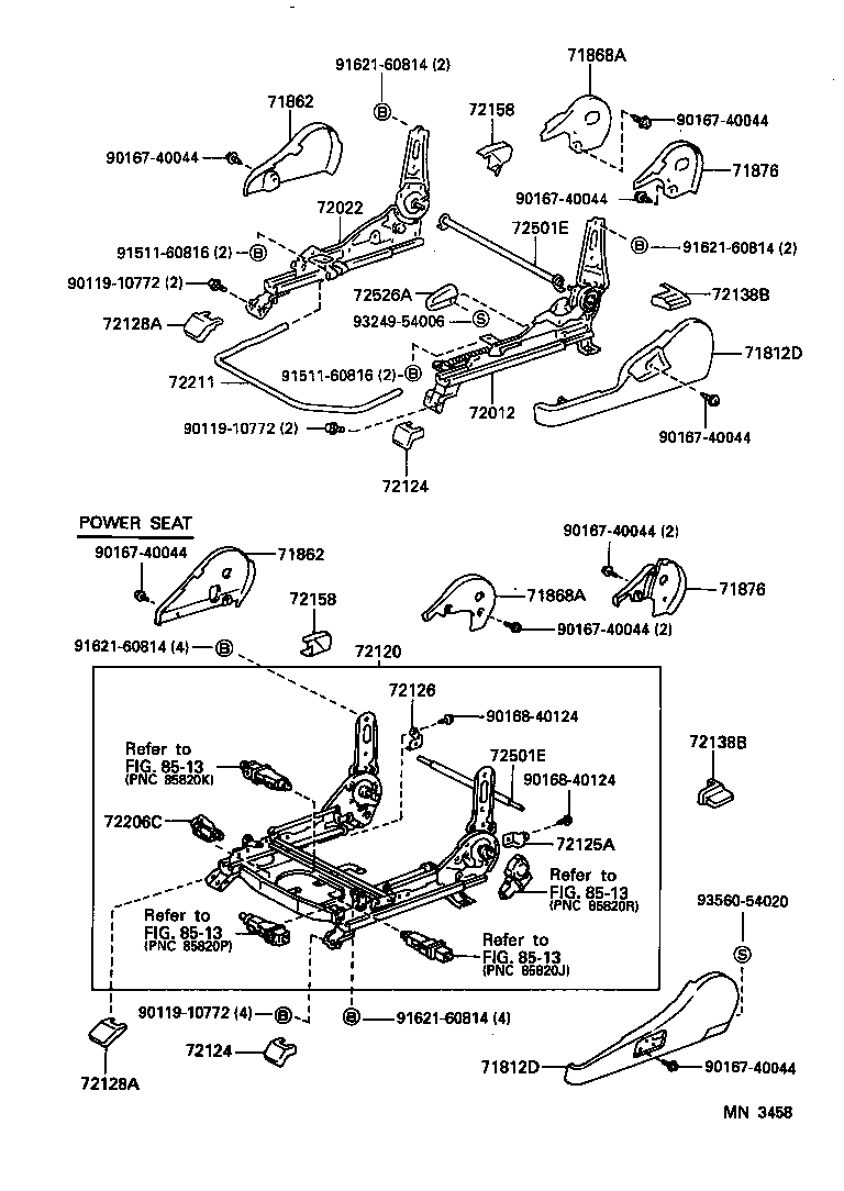  CROWN |  FRONT SEAT SEAT TRACK