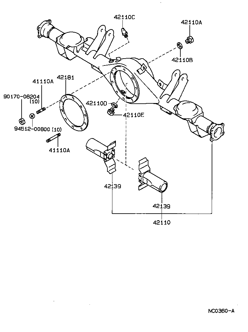  COROLLA WAGON |  REAR AXLE HOUSING DIFFERENTIAL