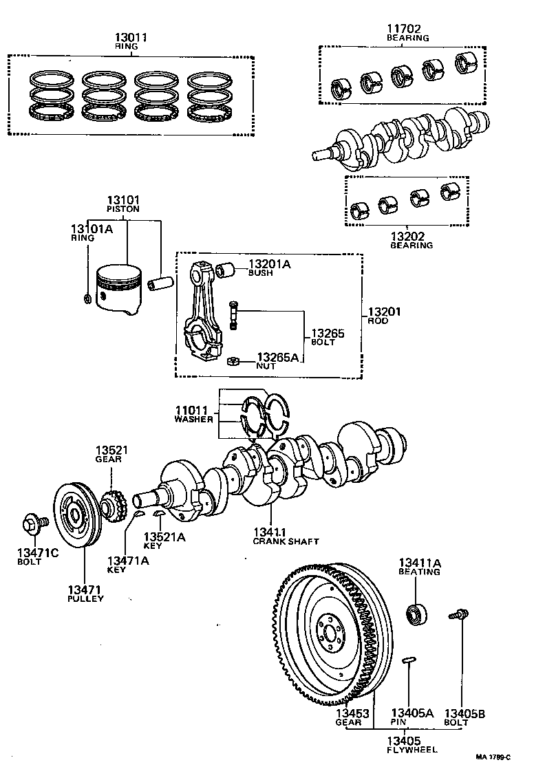  HILUX |  CRANKSHAFT PISTON