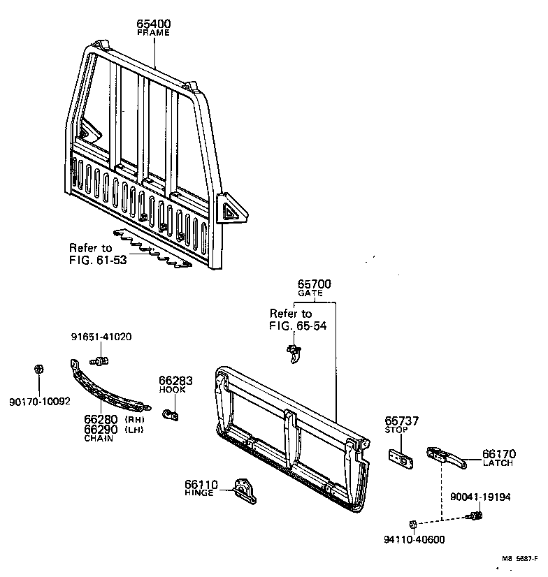  LITEACE |  REAR BODY GUARD FRAME TAIL GATE