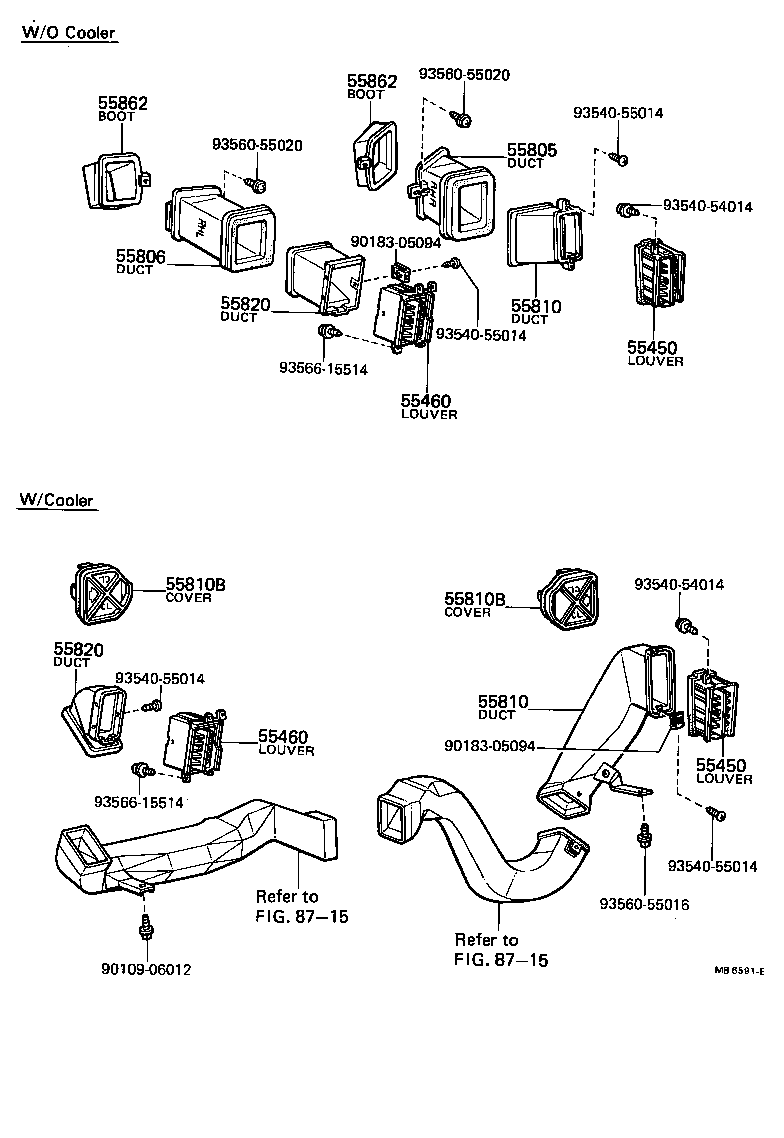  COROLLA TRUENO |  COWL VENTILATOR