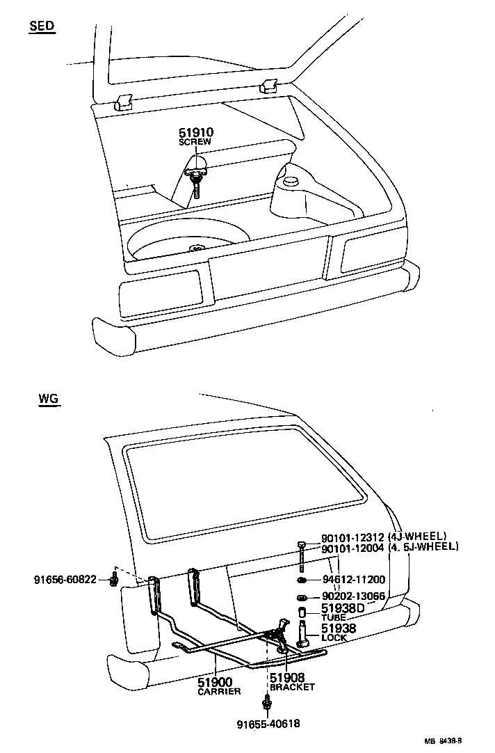  STARLET |  SPARE WHEEL CARRIER