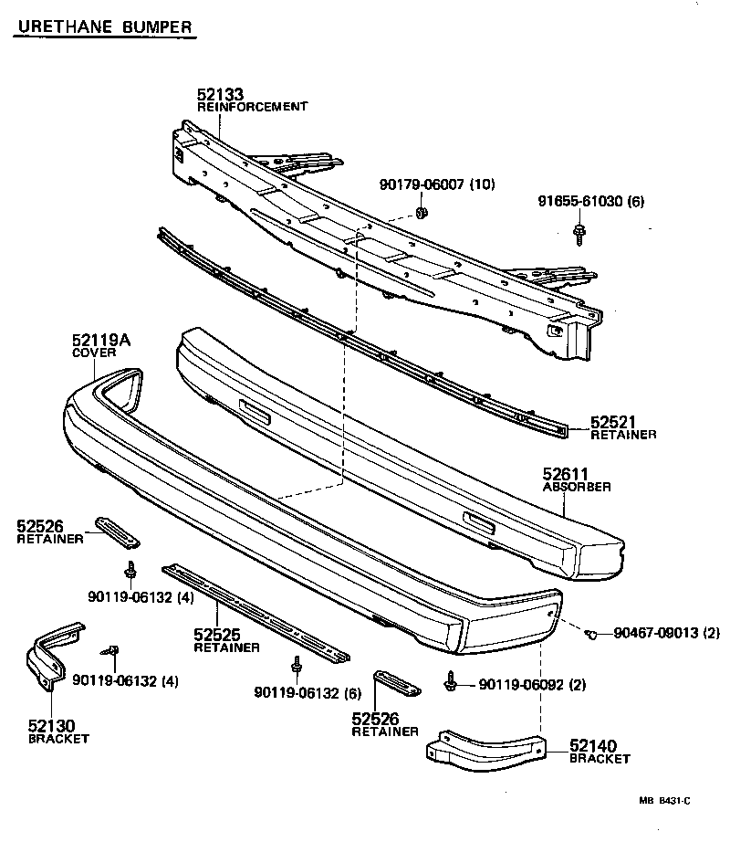  CARINA |  FRONT BUMPER BUMPER STAY