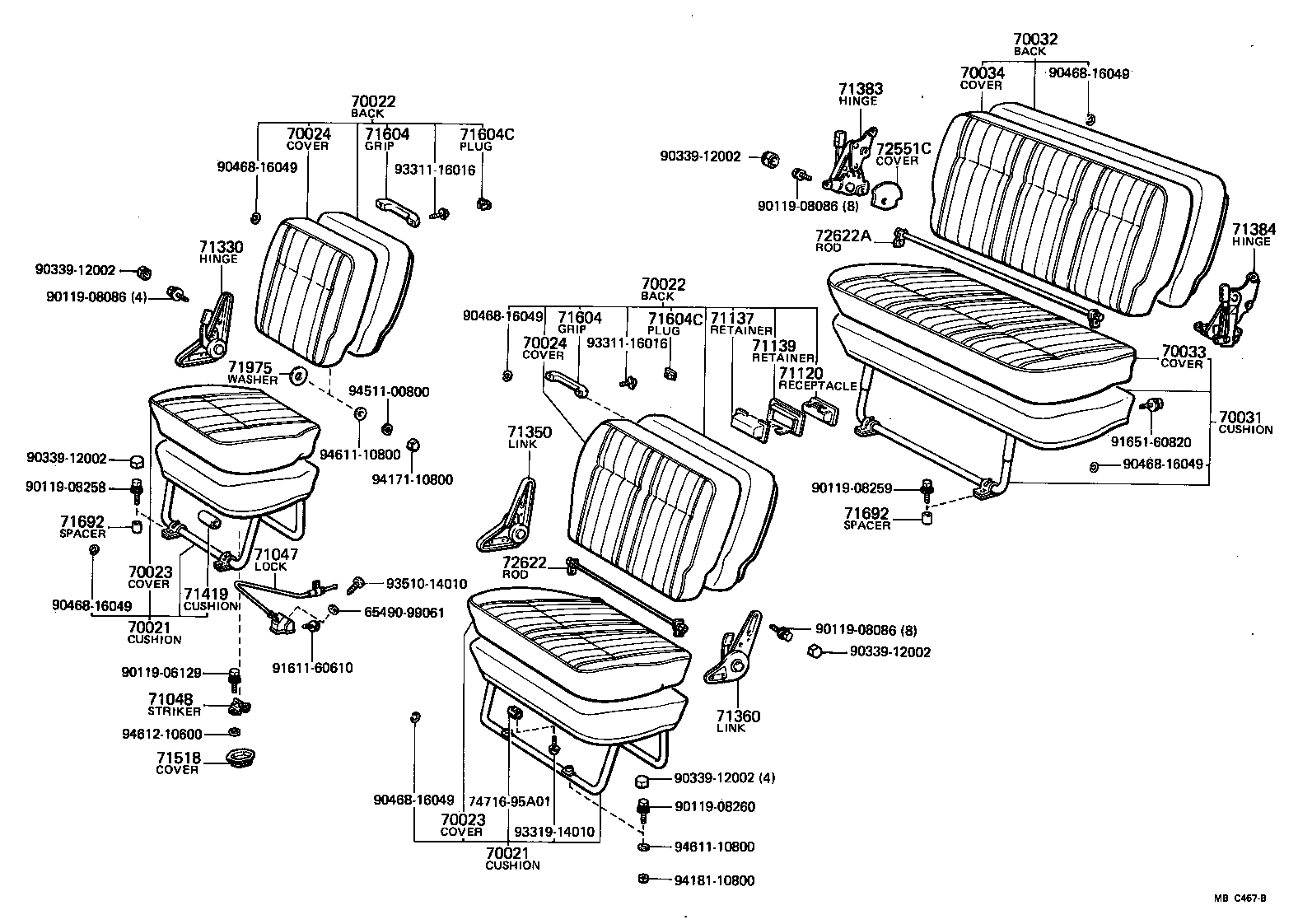  HIACE |  SEAT SEAT TRACK