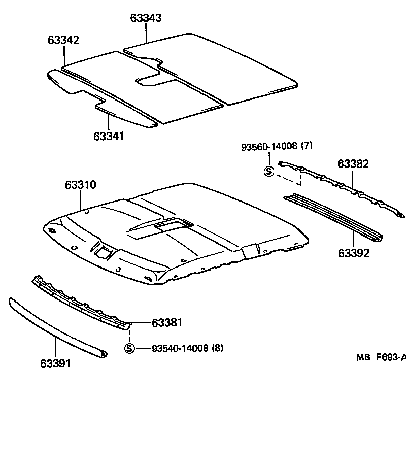  CROWN |  ROOF HEADLINING SILENCER PAD