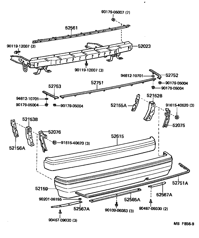  CROWN |  REAR BUMPER BUMPER STAY