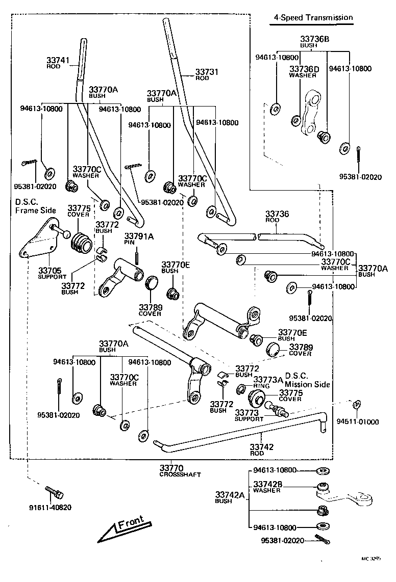  CROWN |  CONTROL SHAFT CROSSSHAFT