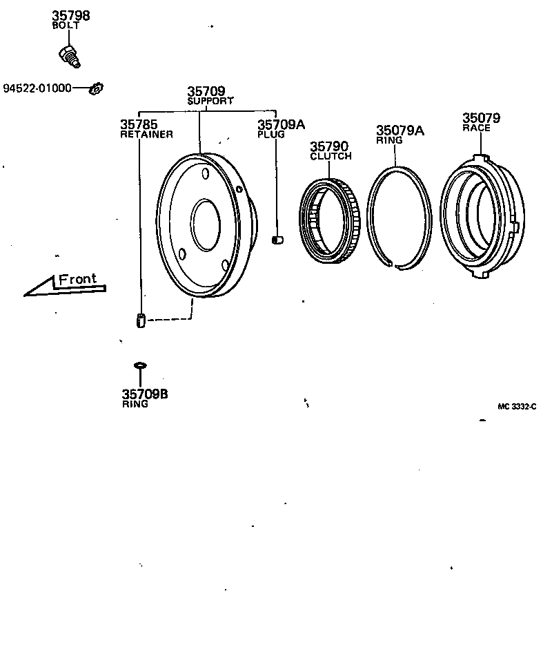  HILUX |  CENTER SUPPORT PLANETARY SUN GEAR ATM