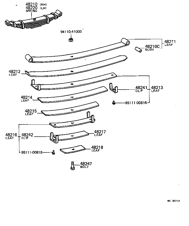  TOYOACE |  REAR SPRING SHOCK ABSORBER