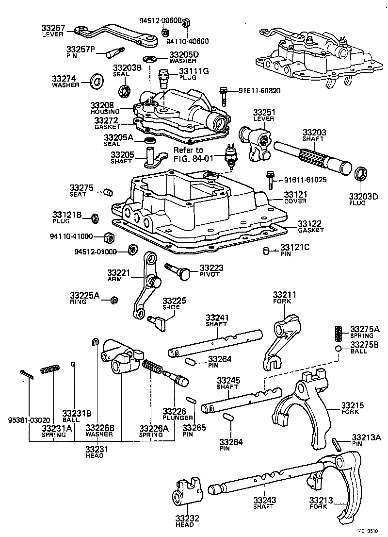  TOYOACE |  GEAR SHIFT FORK LEVER SHAFT MTM