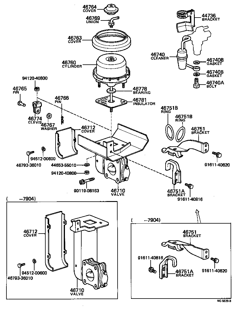  DYNA |  EXHAUST BRAKE ASSEMBLY VACUUM CYLINDER