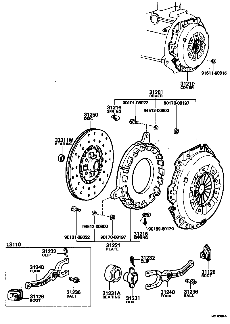  CROWN |  CLUTCH RELEASE FORK