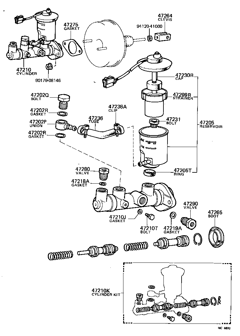  CARINA |  BRAKE MASTER CYLINDER