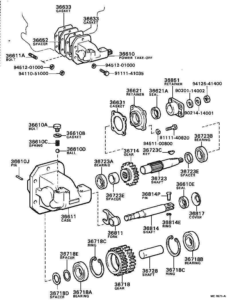  DYNA |  POWER TAKE OFF CASE GEAR