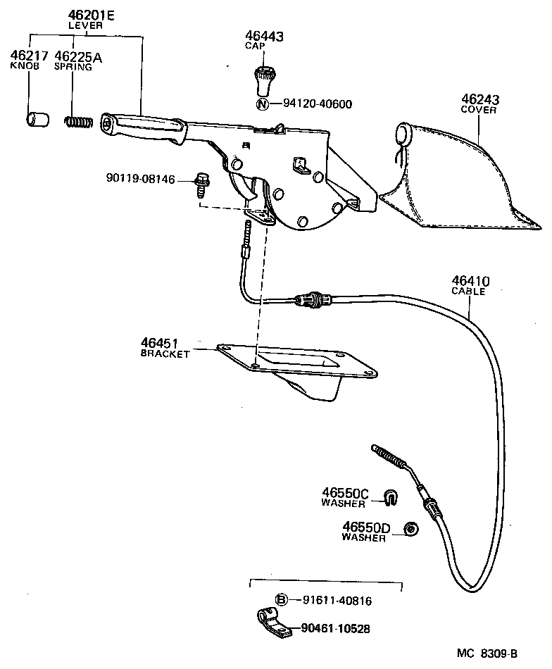  LAND CRUISER 60 |  PARKING BRAKE CABLE