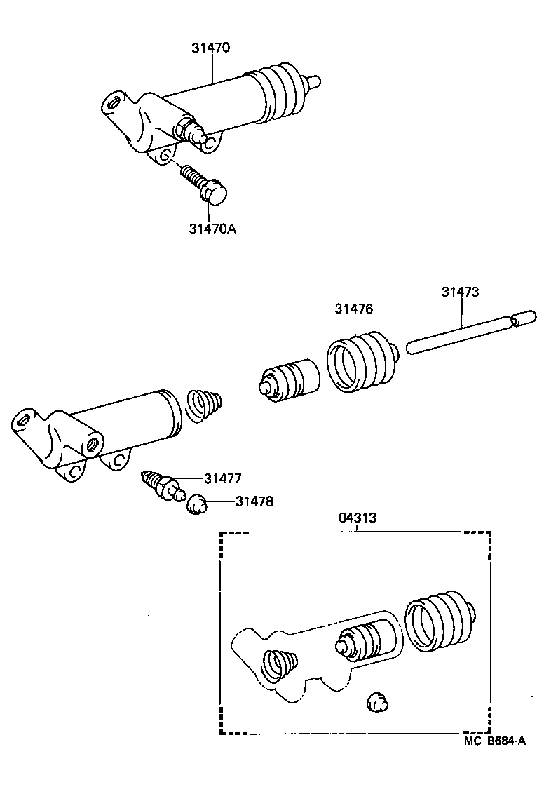  LAND CRUISER 60 |  CLUTCH RELEASE CYLINDER