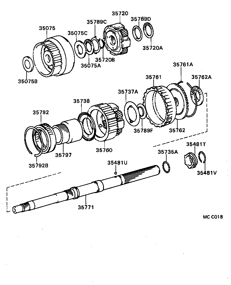  CROWN |  PLANETARY GEAR REVERSE PISTON COUNTER GEAR ATM