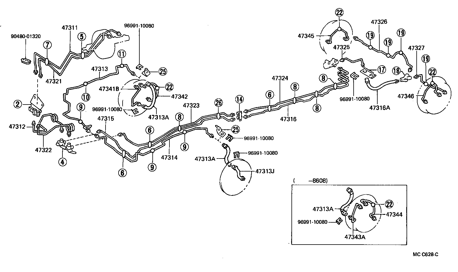  DYNA150 |  BRAKE TUBE CLAMP