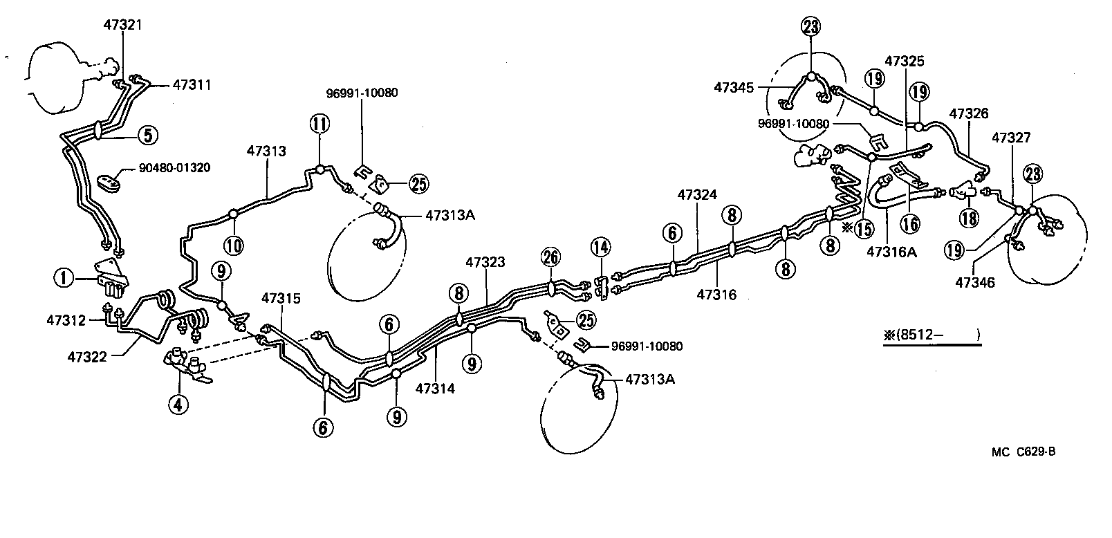  DYNA150 |  BRAKE TUBE CLAMP