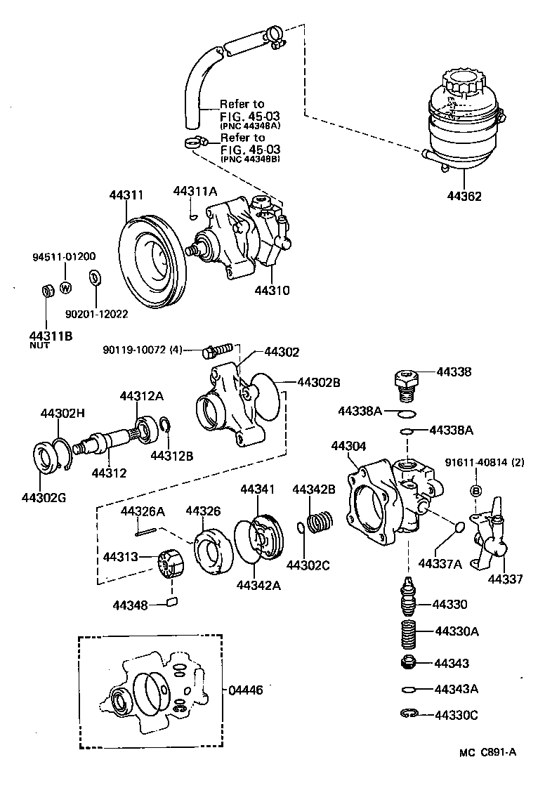  DYNA150 |  VANE PUMP RESERVOIR POWER STEERING