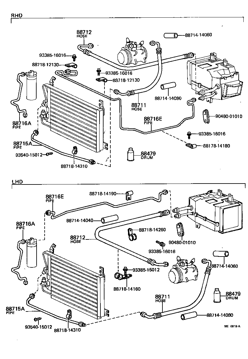  CELICA |  HEATING AIR CONDITIONING COOLER PIPING